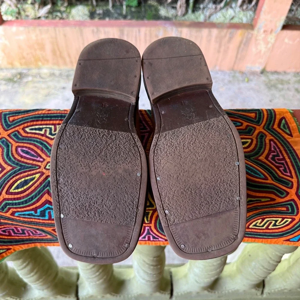 M.‎ Rossetti Vero Cuoio Leather Derby Shoes Mens Size 8 US Made In Italy Brown